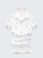 Summer Mens Short Sleeved Turndown Collar Sailing Boats Printing POLO T-shirts