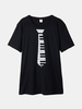 Summer Mens Unique Piano Tie Printing Black Round Neck Short sleeved Tshirts