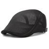 Summer Mesh Beret Cap Adjustable Solid Color Newboy Hat