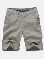 Summer Plus Size Casual Knee Length Cotton Blended Beach Shorts For Men