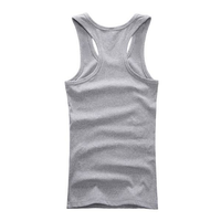 Summer Solid Color Sport Breathable Cotton Casual Undershirt Slim Fit Tanks Top For Mens