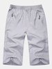 Summer Sport Loose Zipper Pocket Elastic Waist Plus Size Shorts For Men