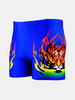 Summer Swimming Beach Tiger Flame Printing Trunks Quick-drying Boxers for Men
