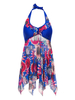Sunflower Bathing Suits Halter Backless Boyshorts Conservative Swimdresses