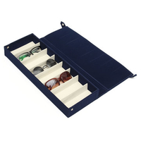 Sunglass Glasses Blue Rack Watches Display Tray Case Flannel Box
