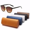 Sunglasses Glasses Case Flip Triangle Crack PU Handmade Glasses Box