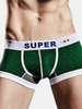 SUPERBODY Sexy Casual Soft Underwear Dots Printing Cotton Breathable U Convex Boxers for Men
