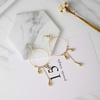 Sweet Alloy Water Drop Circle Tassel Earrings for Women