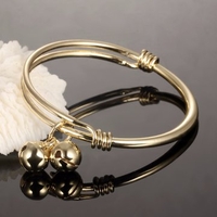 Sweet Copper Gold Plated Baby Bell Bracelet for Baby