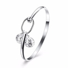 Sweet Elegant Bracelet Hollow Heart Ball Lock Bracelet for Women Gift