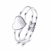 Sweet Elegant Bracelet Silver Plated Two Layer Heart Bracelet for Women Gift