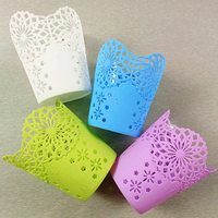 Sweet Lace Hollow Mini Trash Can Garbage Sorting Container Small Objects Storage Barrel