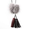 Sweet Necklace Wool Ball Double Color Tassel Sweater Necklace