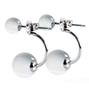 Sweet Opal Platinum Plated Double Side Stud Earrings
