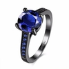Sweet Ring Luxury Glass Rhinestone Copper Ring for Women