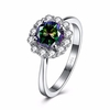 Sweet Wedding Ring Flower Rhinestone Rainbow Zircon Women Ring