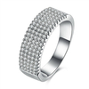 Sweet Wedding Ring Silver Full Zircon Ring for Women Gift