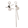 Sweet Women Earrings Tassel Crystal Asymmetry Earrings Gift