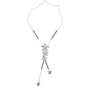 Sweet Women Necklace Flower Rhinestone Elegant Necklace