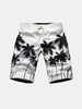 Swimming Surf Coconut Tree Printing Quick Drying Knee Length Board Shorts for Men