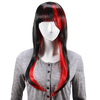 Synthetic Hair Animation Black Red Layered Wig Long Straight Women Wigs Cosplay Party 70cm
