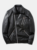 Synthetic PU Leather Biker Jackets for Men