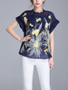 TangJie Casual Loose Embroidery See-Through Women T-Shirts