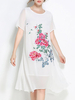 TangJie Casual Loose Floral Printed Two Layer Women Dresses