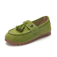 Tassel Button Pure Color Flat Mary Jane Shoes For Women