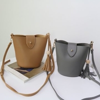 Tassel PU Leather 6.5inch Phone Bag Bucket Bag Shoulder Bag Crossbody Bags