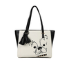Tassel women pu package rivets printed dog dog handbag hit color wings bag