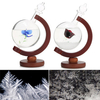 Tempo Storm Glass Weather Forecaster Glass Globe Blue/Red Rose Crystalloid Decor