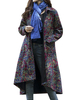 Thick Ethnic Printed Retro Style Vintage Loose Women Coat