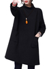 Thick Turtleneck Loose Cotton Casual Long Sleeve Women Dress