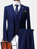 Three Pieces Slim Fit Formal Plus Size Checked Wedding Dress Blazer Suit for Men
