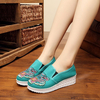 Tiger Pattern Embroidered Platform Canvas Casual Loafers