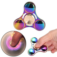 Titanium Alloy Fidget Hand Spinner Gadget Tri-Spinner Finger Focus Reduce Stress Gadget