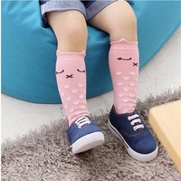 Toddlers Kids Girls Lovely Knee High Combed Hosiery Cotton Socks