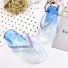 Transparent Color Blocking Clip Toe Flip Flops Slippers