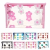 Transparent Flowers Waterproof Makeup Bag PVC Travel Zipper Case