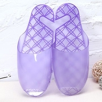 Transparent Peep Toe Slip On Flat Indoor Bathroom Home Slippers