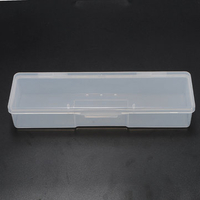 Transparent Rectangular Nail Tips Case Jewelry Watch Storage Box