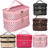 Travel Dot Makeup Cosmetic Organizer Wash Case Zip Bag With Mirror