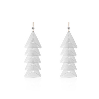 Trendy Women Earrings White Hollow Triangle Earrings