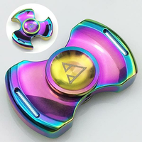 Tri Fidget Hand Spinner Triangle Torqbar Brass Finger Toy EDC Focus Rainbow Toy