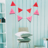 Triangle Shape LOVE Pink Red Wedding Banner Hanging Paper Garland Chain Party Bunting Decoration