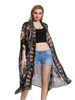 Tribal Women Printed Tassels Stitching Chiffon Kimono Long Cardigan