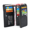 Triple Folding Genuine Leather Wallet 17 Card Holders Phone Bag Coin Bag Purse For Men