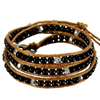 Turquoise Bead Leather Cord Wrap Braided Multilayer Bracelet