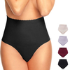 Ultrathin Seamless Raw Cut High Waist Panties Belly Shaping Soft Underwear